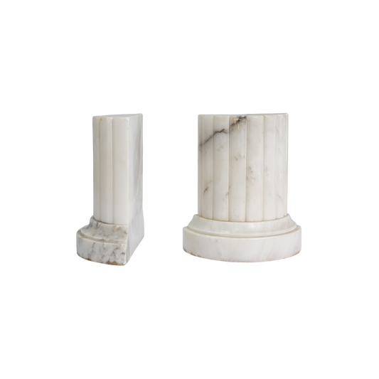 Pair of Marble Column Bookends