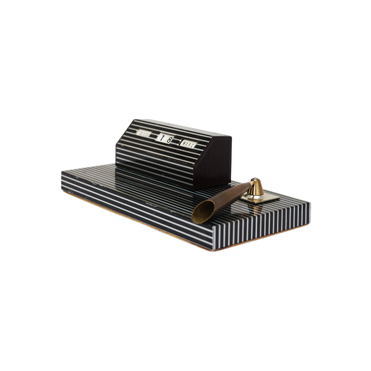 Black and Silver Striped Perpetual Calendar