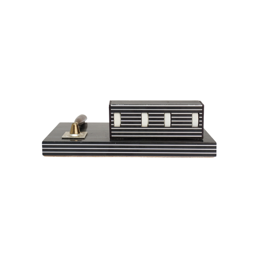 Black and Silver Striped Perpetual Calendar