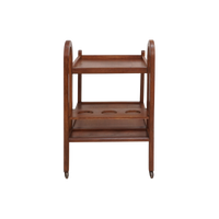 Midcentury Teak Rolling Bar Cart
