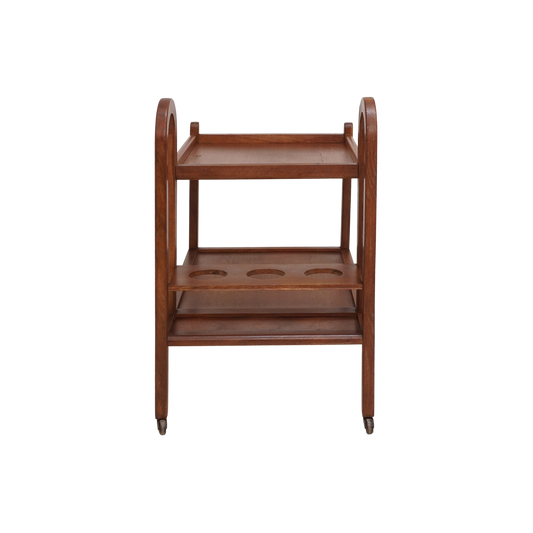 Midcentury Teak Rolling Bar Cart
