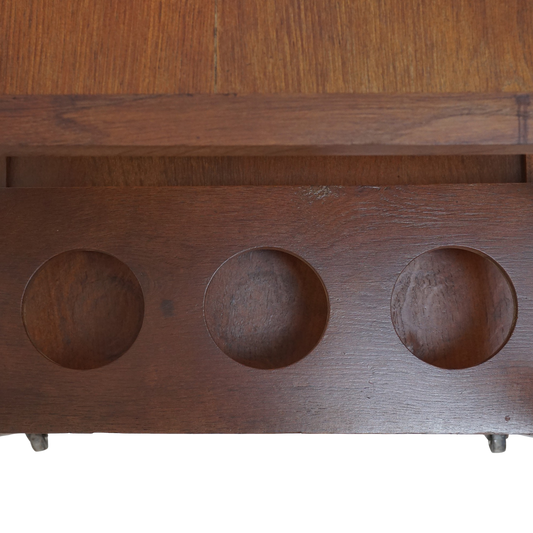 Midcentury Teak Rolling Bar Cart