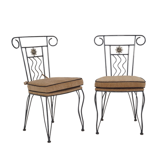 Pair of Iron Sun Chairs