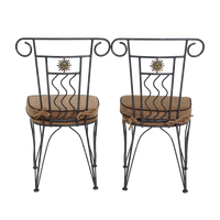 Pair of Iron Sun Chairs
