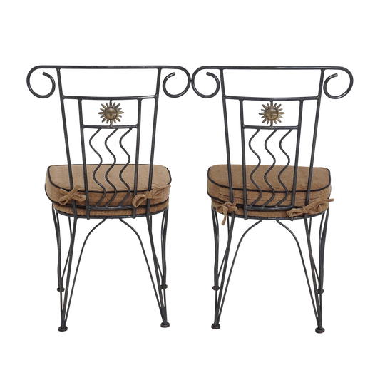 Pair of Iron Sun Chairs