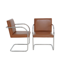 Pair Tubular Cantilever Chairs