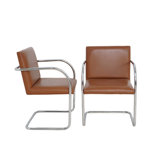 Pair Tubular Cantilever Chairs
