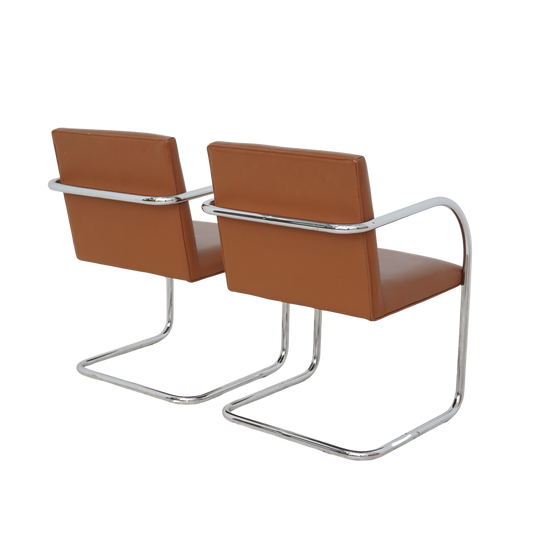 Pair Tubular Cantilever Chairs