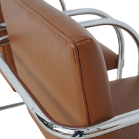 Pair Tubular Cantilever Chairs