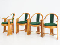Set of 4 Italian Bentwood Armchairs, 1970s