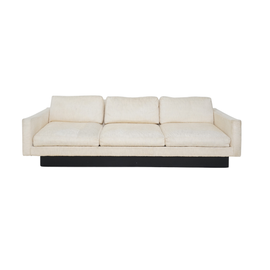 Tweed, Plinth Base Three Seater Sofa, 1970s