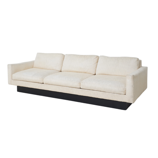 Tweed, Plinth Base Three Seater Sofa, 1970s