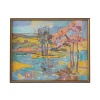 Lake Landscape Oil Painting, 31x25