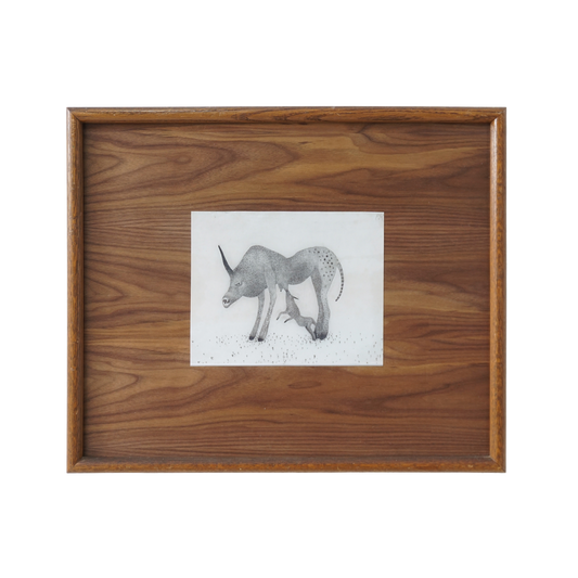 Bestie, ihr Junges Säugend, 23x17