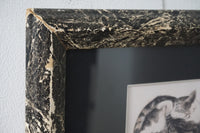 Sleeping Cat Rolled Into a Ball, 9x7