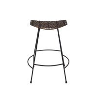 Iron & Wicker Stool