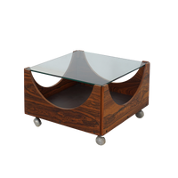Danish Rosewood & Glass Coffee Table