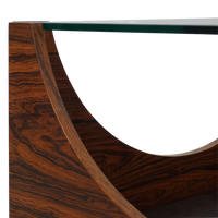 Danish Rosewood & Glass Coffee Table