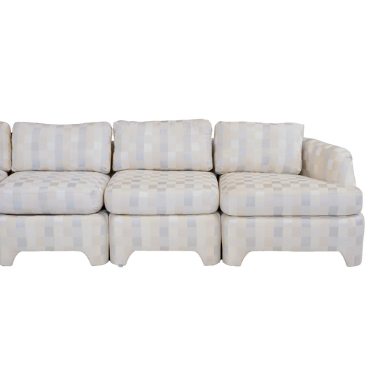 Ivory Checkered Modular Sectional