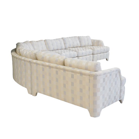 Ivory Checkered Modular Sectional