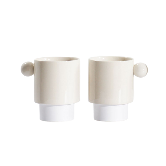 Pair of Ceramic Stacking Mugs