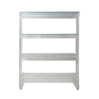 Lucite & Glass Shelving, 1980s