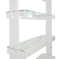 Lucite & Glass Shelving, 1980s