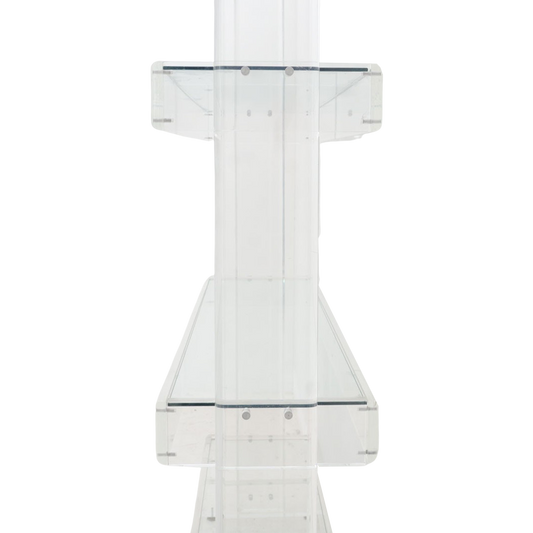 Lucite & Glass Shelving, 1980s