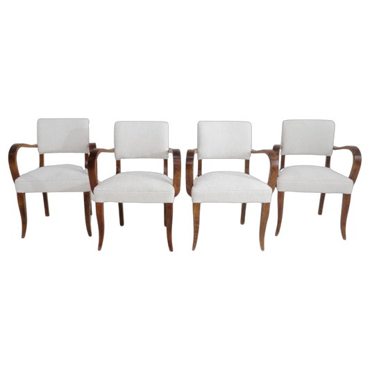 Set of 4 French Bouclé Chairs, 1970s