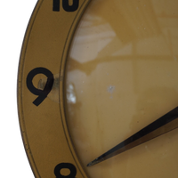 Midcentury Leather Wall Clock