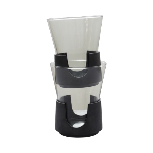 Set of 4 Smoked Snap Glasses