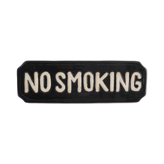 Ceramic 'No Smoking' Sign