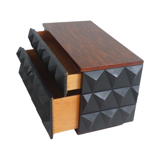 Low Brutalist Rosewood Dresser, 1960s