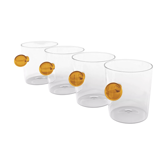 Set of 4 Amber Sphere Mugs