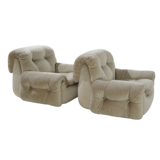 Italian Tufted Armchair by Ercole Biella, 1970s