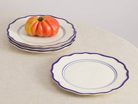 Set of 4 Wavy Border Plates