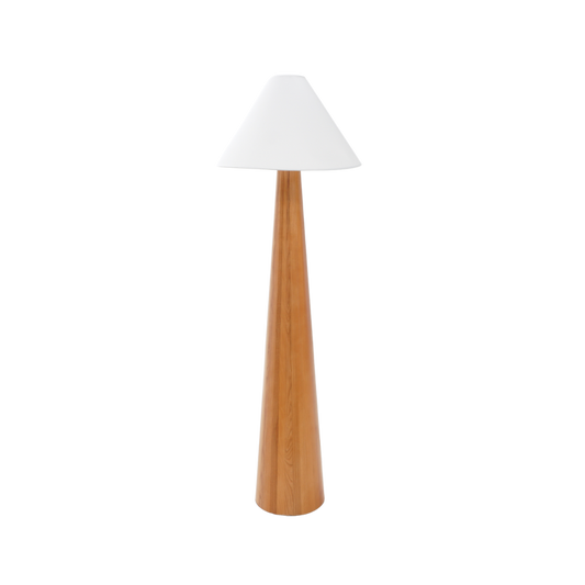 Asymmetrical Wood Floor Lamp