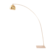 Travertine Base Arc Floor Lamp