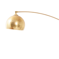 Travertine Base Arc Floor Lamp