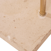 Travertine Base Arc Floor Lamp
