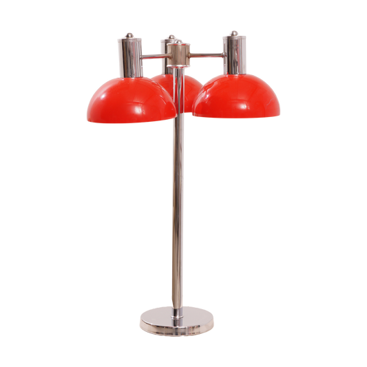 Chrome 3-Light Table Lamp