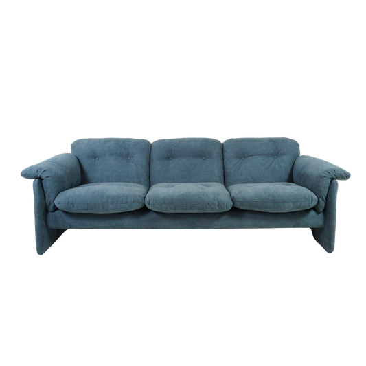 Blue Italian Tufted Sofa