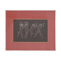 Drawing of Figures Dancing, 28x22