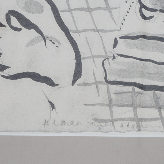 Esther Accuses Haman Lithograph, 15x19