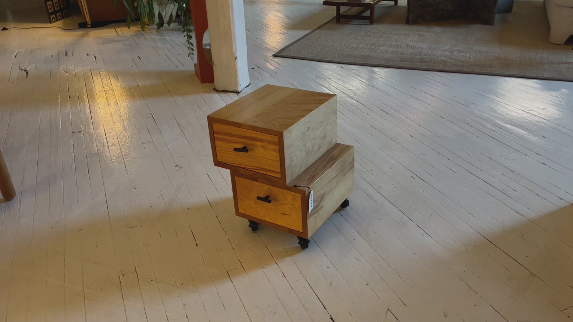 Blonde Wood Double Sided Storage, 1990s