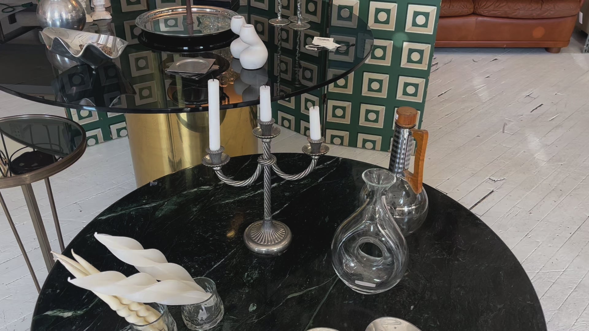 Twisted Three Flame Candelabra