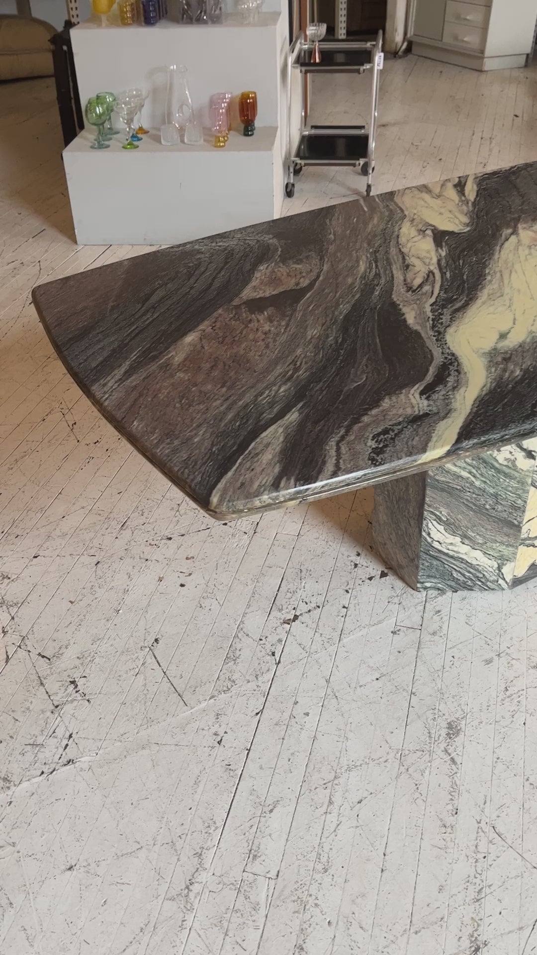 Luana Marble Dining Table, 1970s