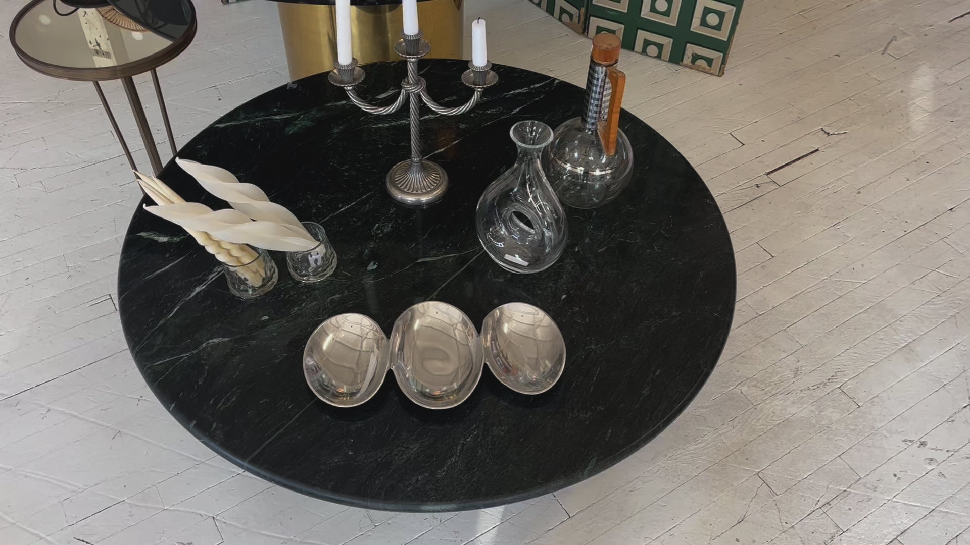 Pewter Modernist Serving Bowl