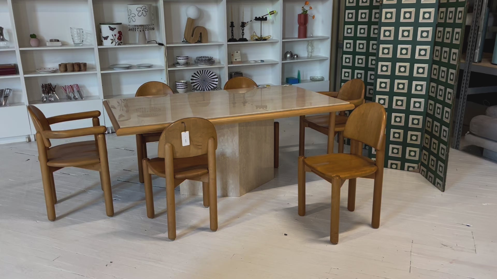 Set of 6 Beech Dining Chairs