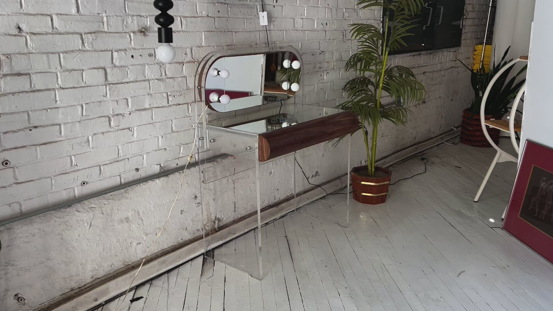 Lucite Vanity Desk, 1980s